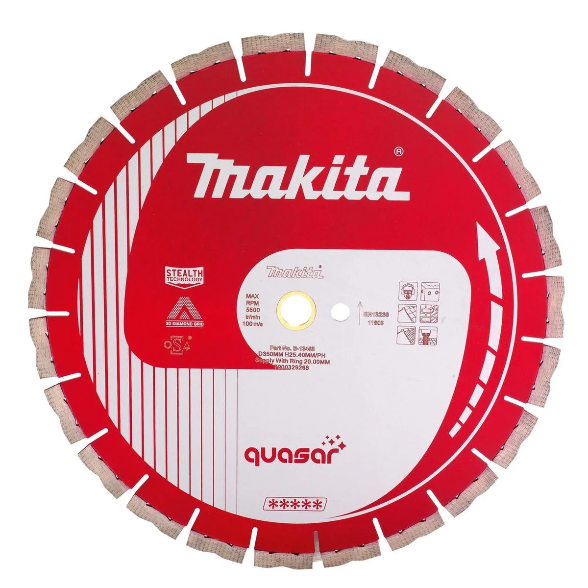 Makita Quasar B-13465 Diamantschijf 350x25,4mm