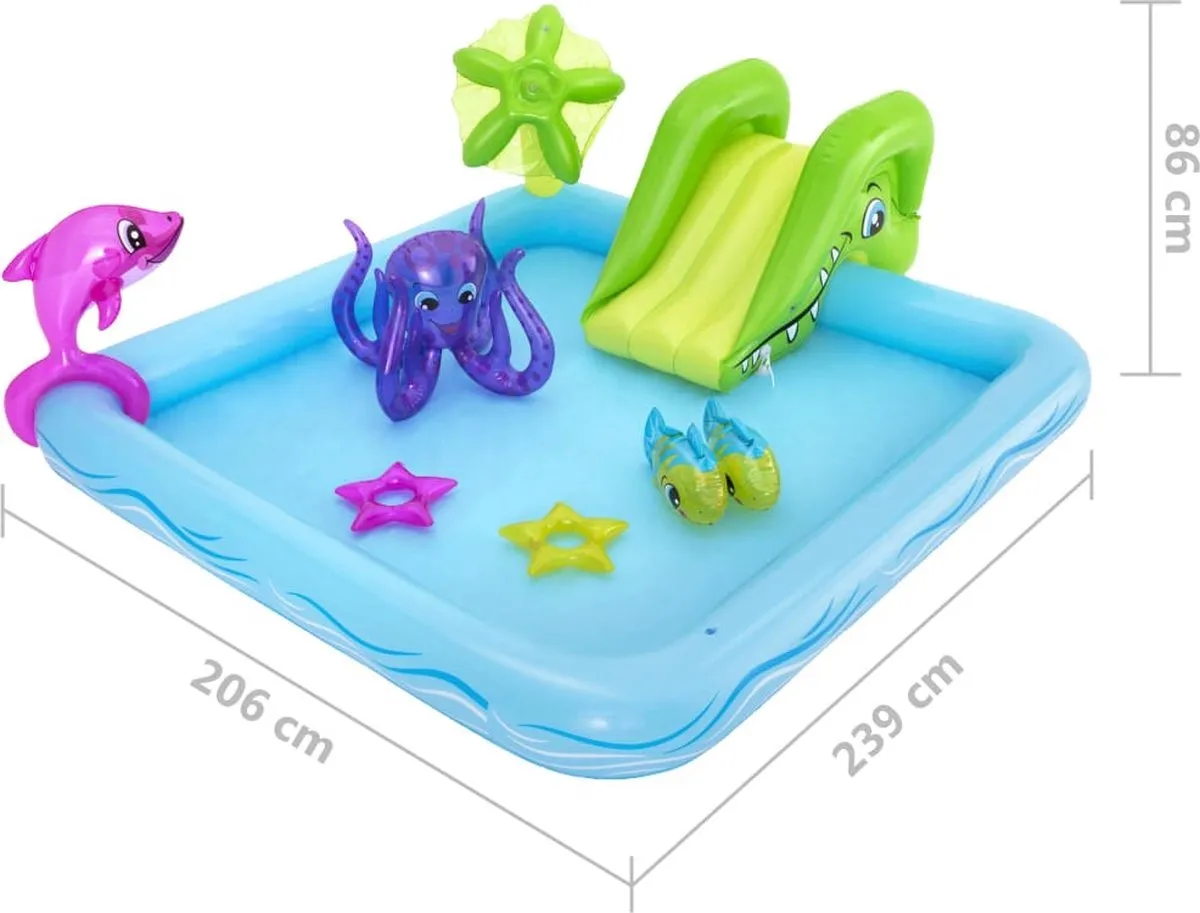 Bestway Speelzwembad Aquarium 239x206x86cm - 308L - Nijlpaard