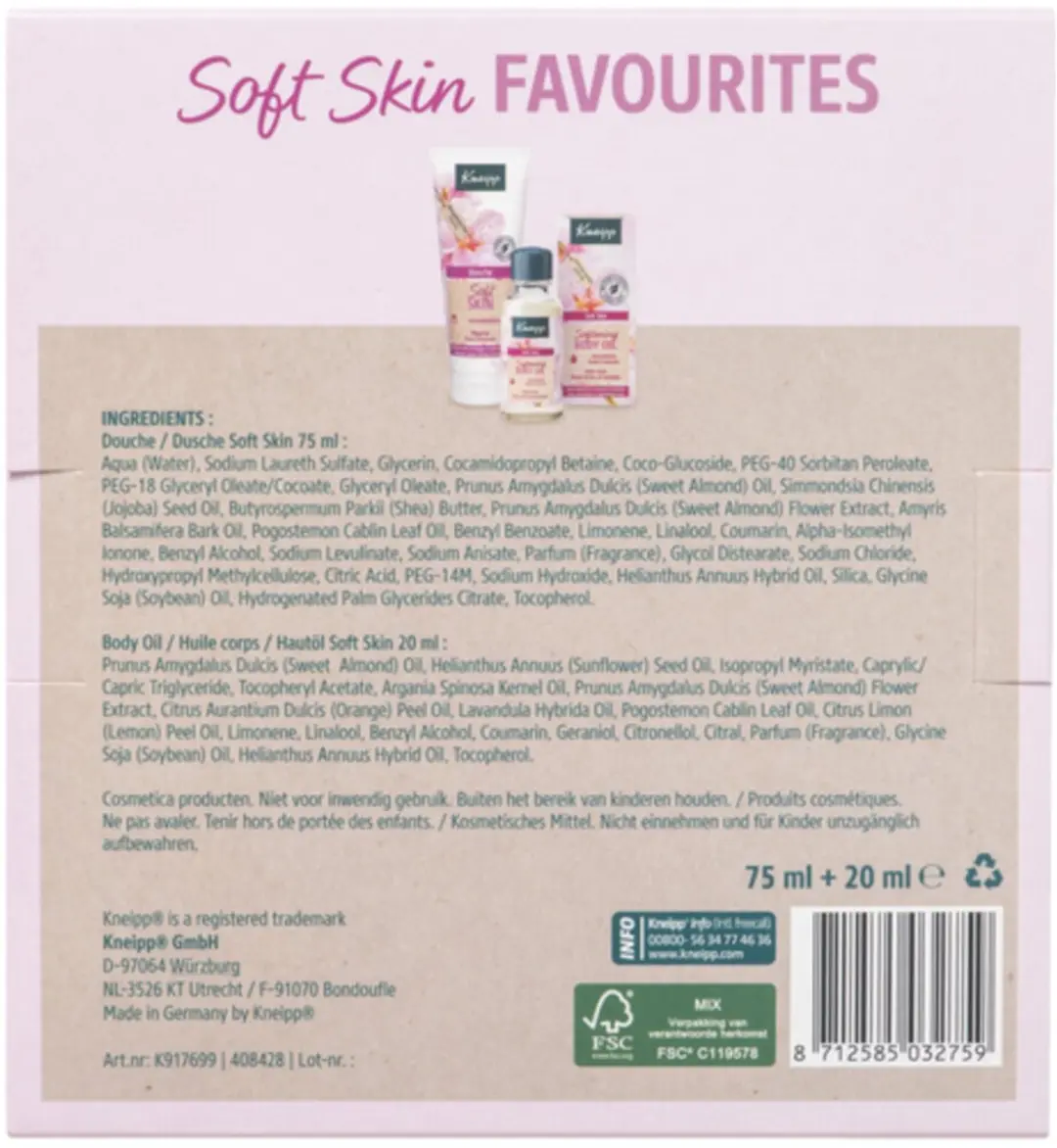 Kneipp Soft Skin Favourites Geschenkset - 4 Stuks