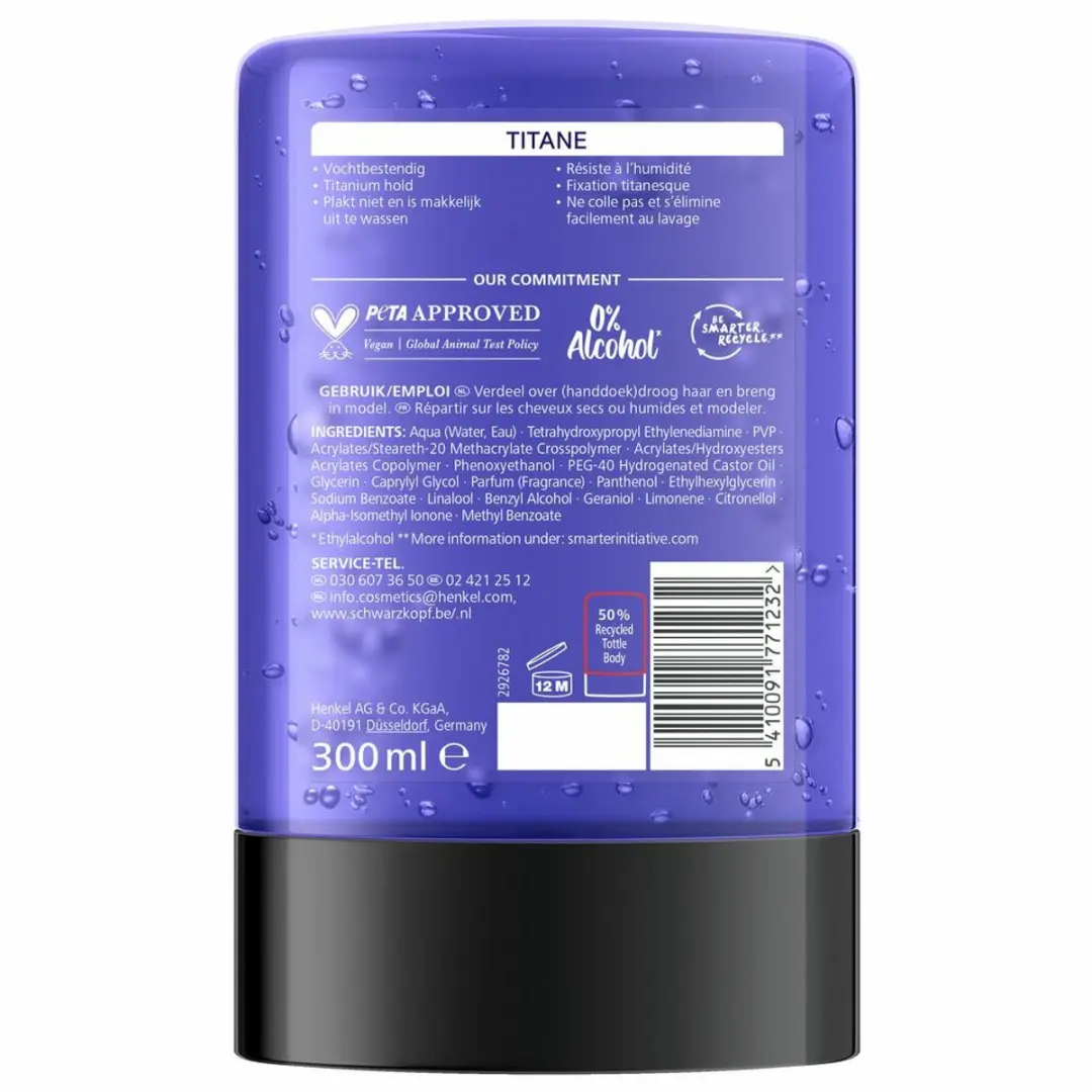 Taft Titane 6 Styling Gel 300ml