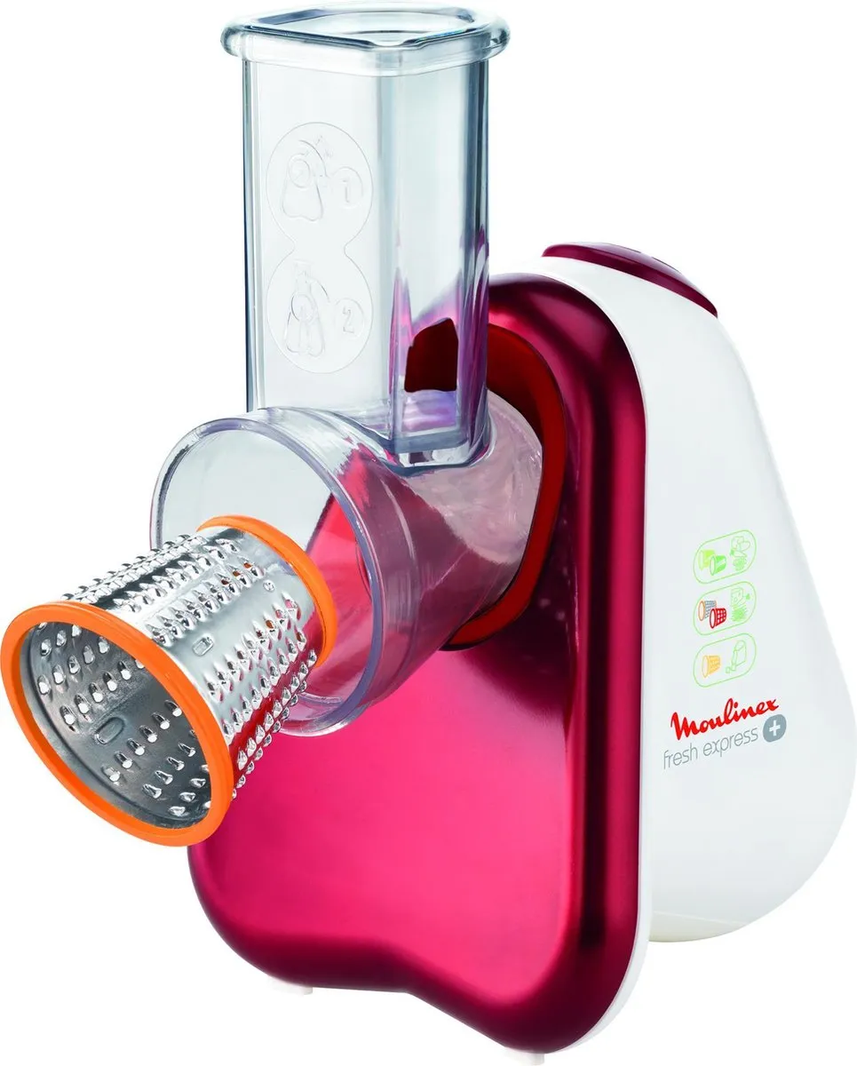 Moulinex Fresh Express+ Hakmolen - 150W - 5 Platen - Rood/Wit