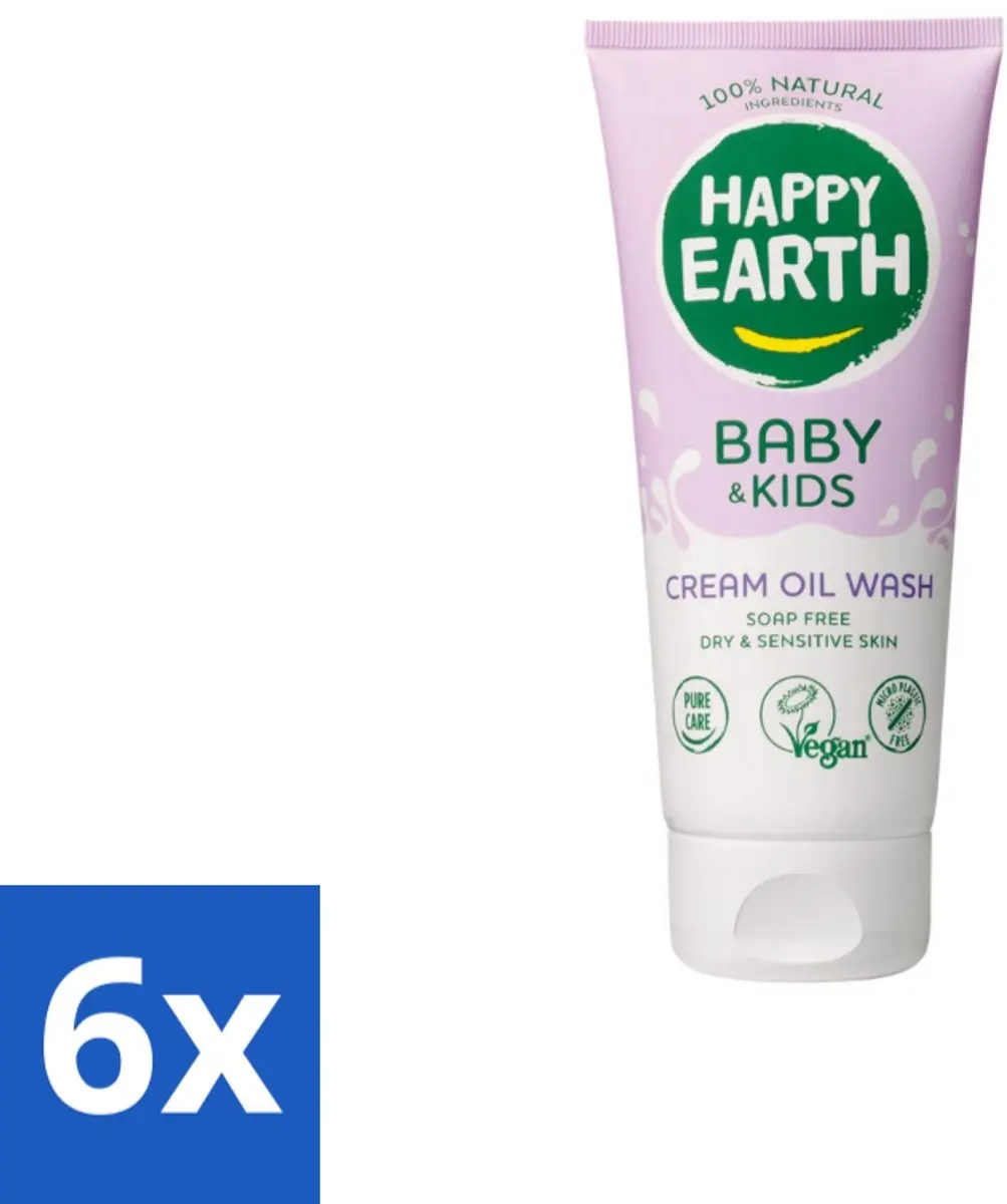 Happy Earth Cream Oil Wash Baby & Kids 200ml