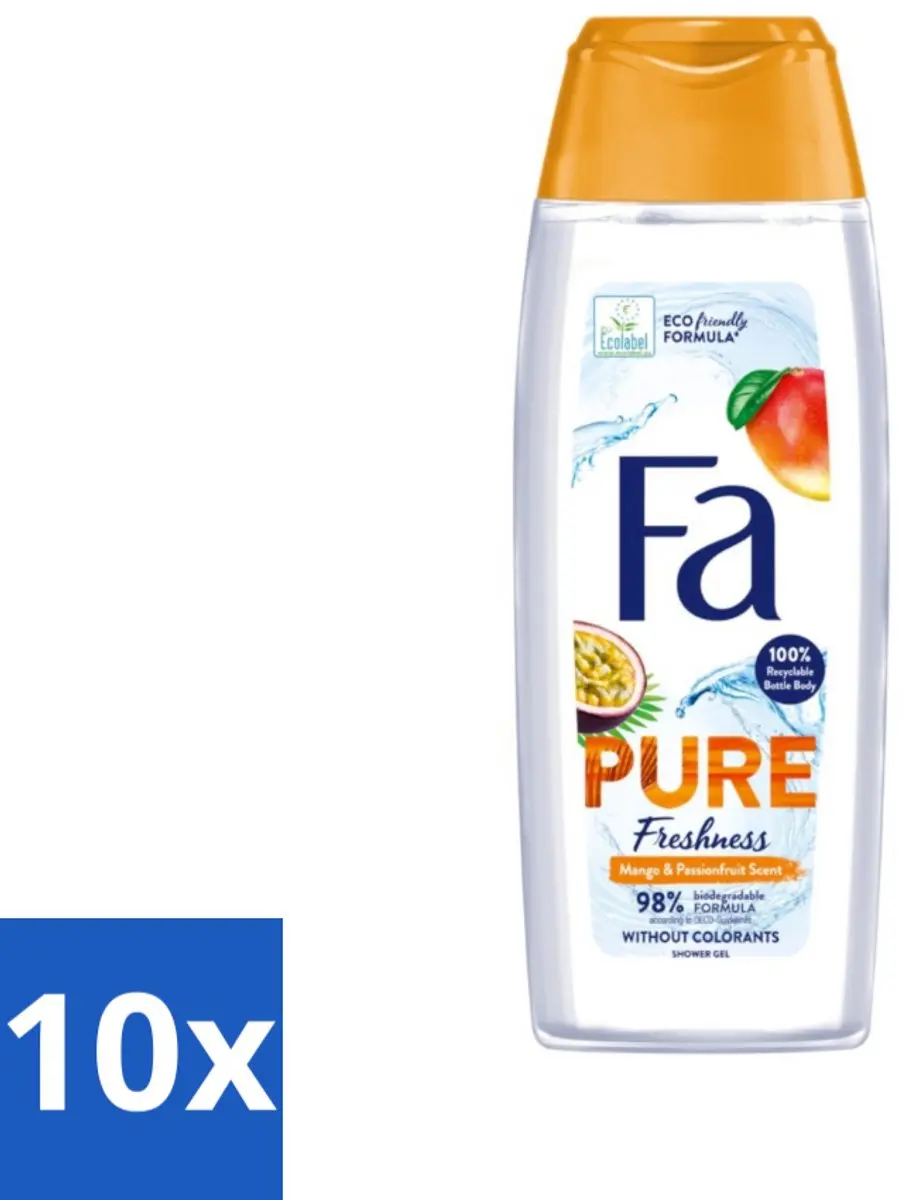 Fa Pure Freshness Douchegel Mango & Passievrucht - 2500ml (10x250ml)
