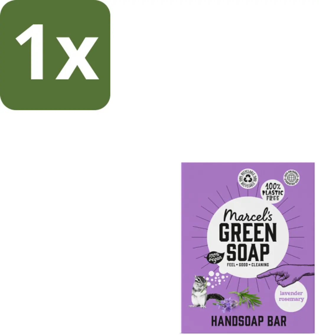 Marcel's Green Soap Handzeep Bar Lavendel & Rozemarijn 90g