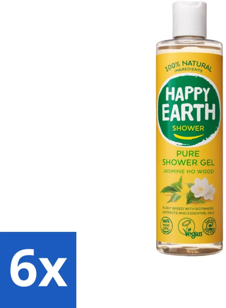 Happy Earth Douchegel Jasmine Ho Wood 300ml