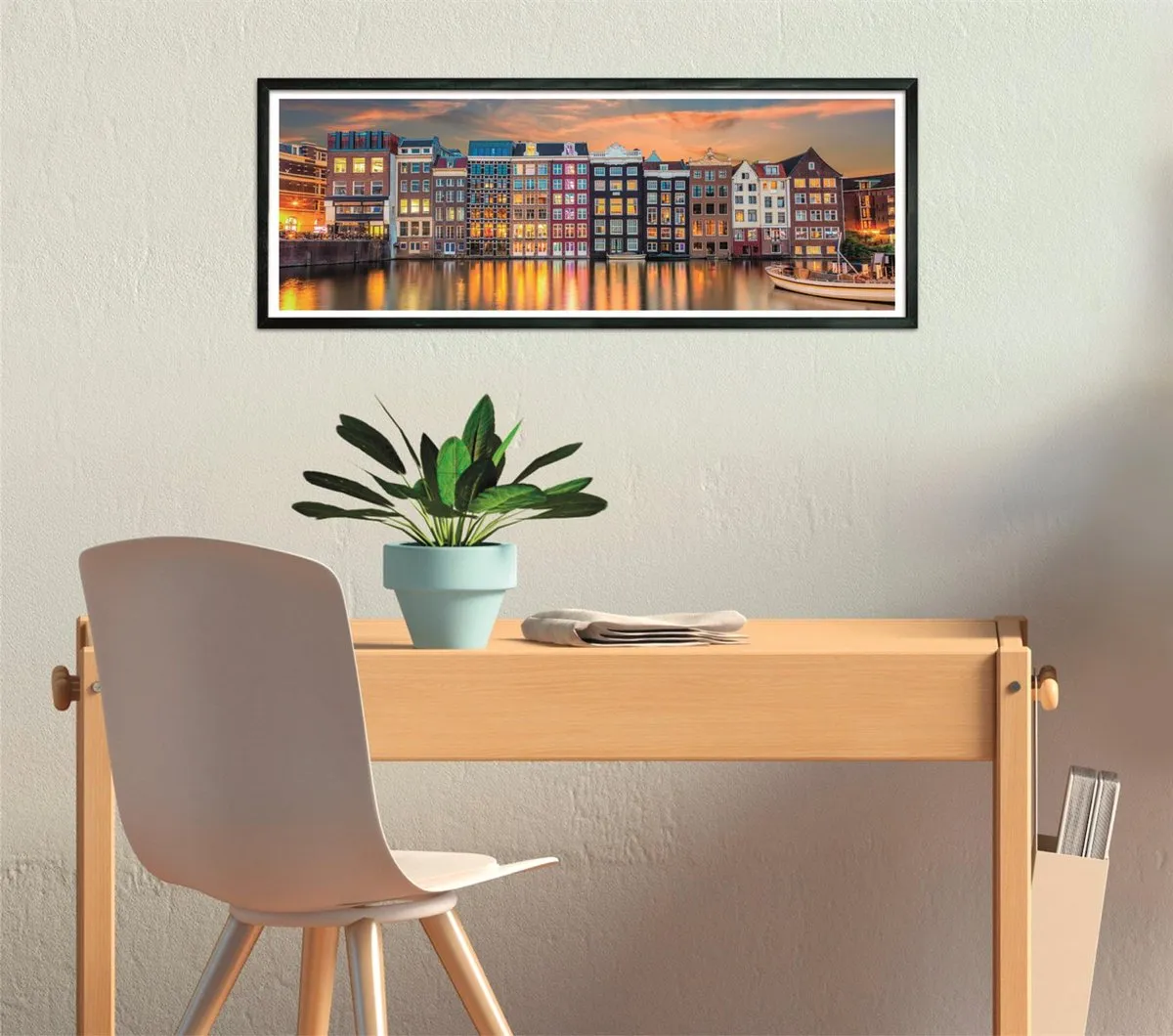 Clementoni Panorama Bright Amsterdam Puzzel 1000 Stuks - Multikleur - afbeelding 6 van 6