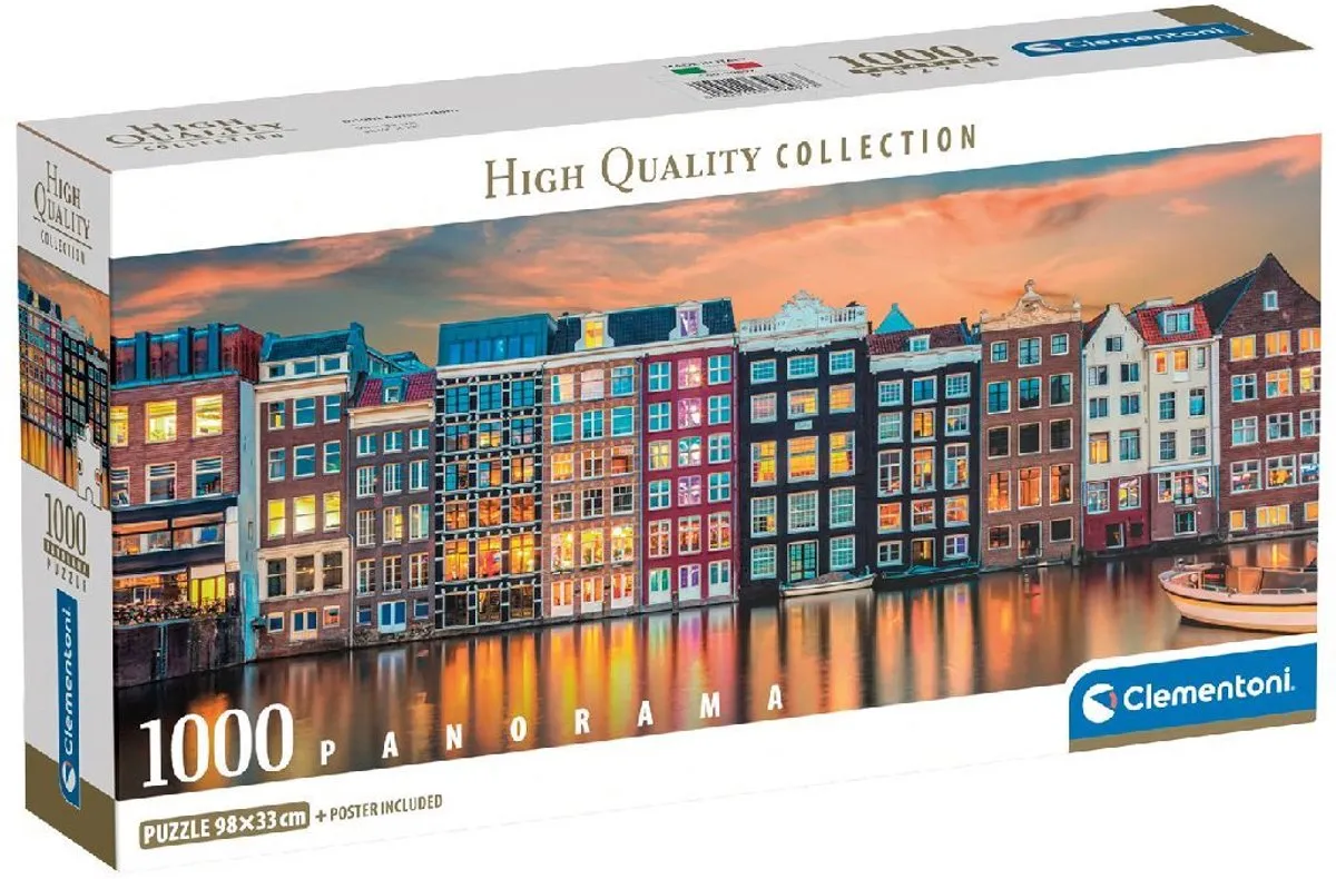 Clementoni Panorama Bright Amsterdam Puzzel 1000 Stuks - Multikleur