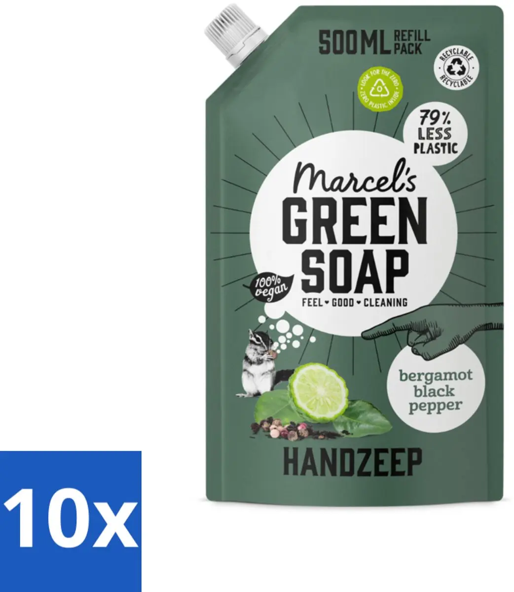 Marcel's Green Soap Handzeep Bergamot & Black Pepper 500ml