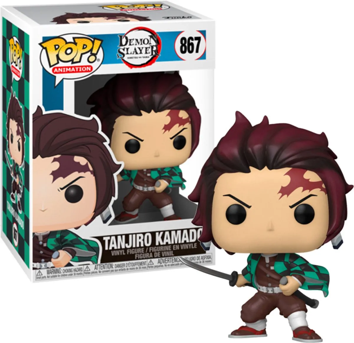 Funko POP! Demon Slayer Tanjiro Kamado Vinyl Figuur 9cm - Multicolor
