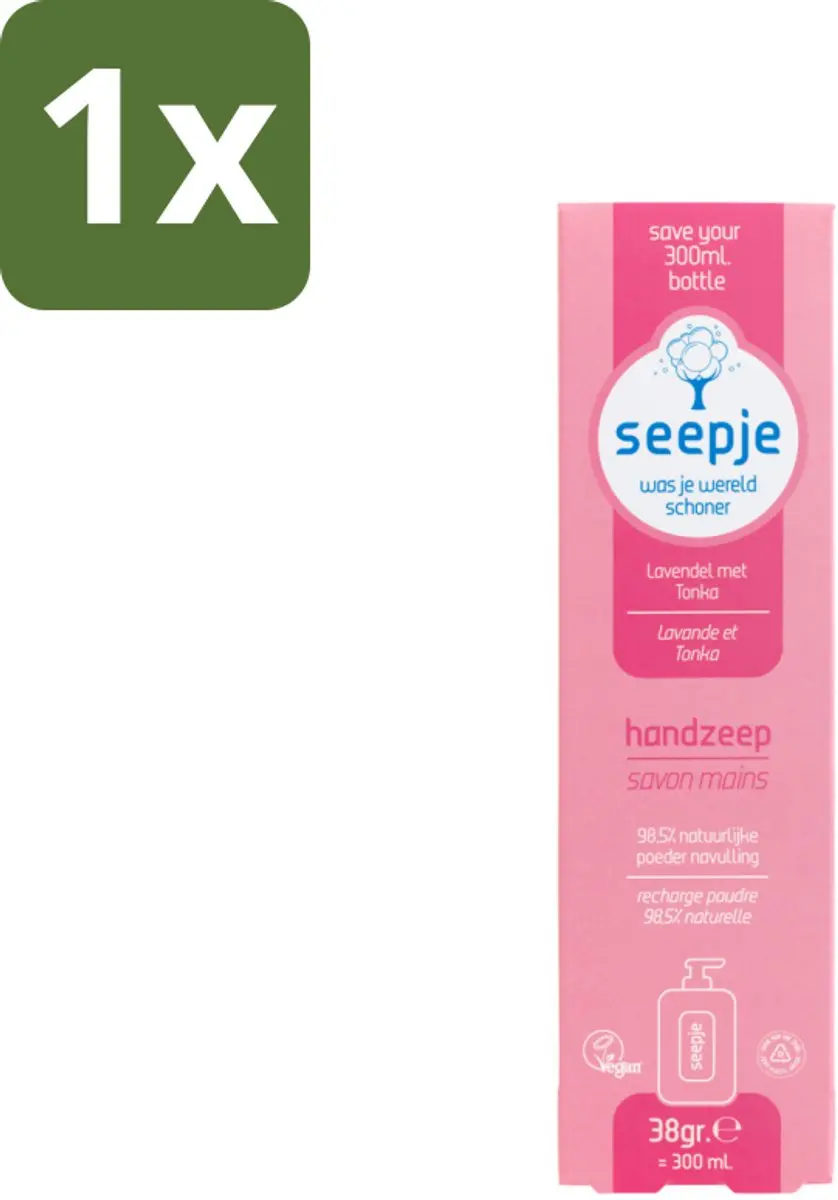Seepje Handzeep Lavendel met Tonka Navulverpakking 38g