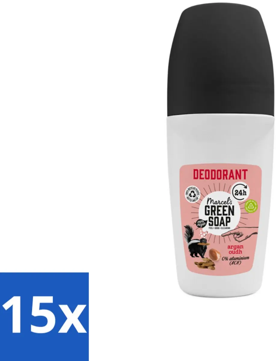 Marcel's Green Soap Deodorant Roller Argan & Oudh 50ml