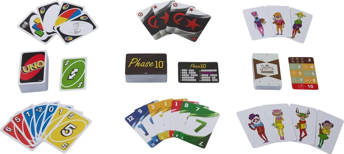 Mattel Uno Phase 10 Snappy Dressers 3-in-1 Bundel - 2+ Spelers