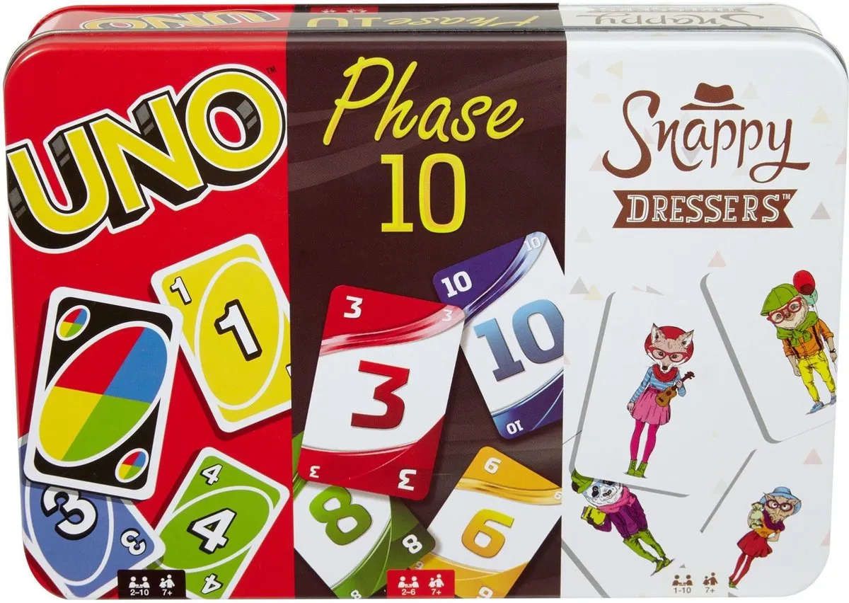 Mattel Uno Phase 10 Snappy Dressers 3-in-1 Bundel