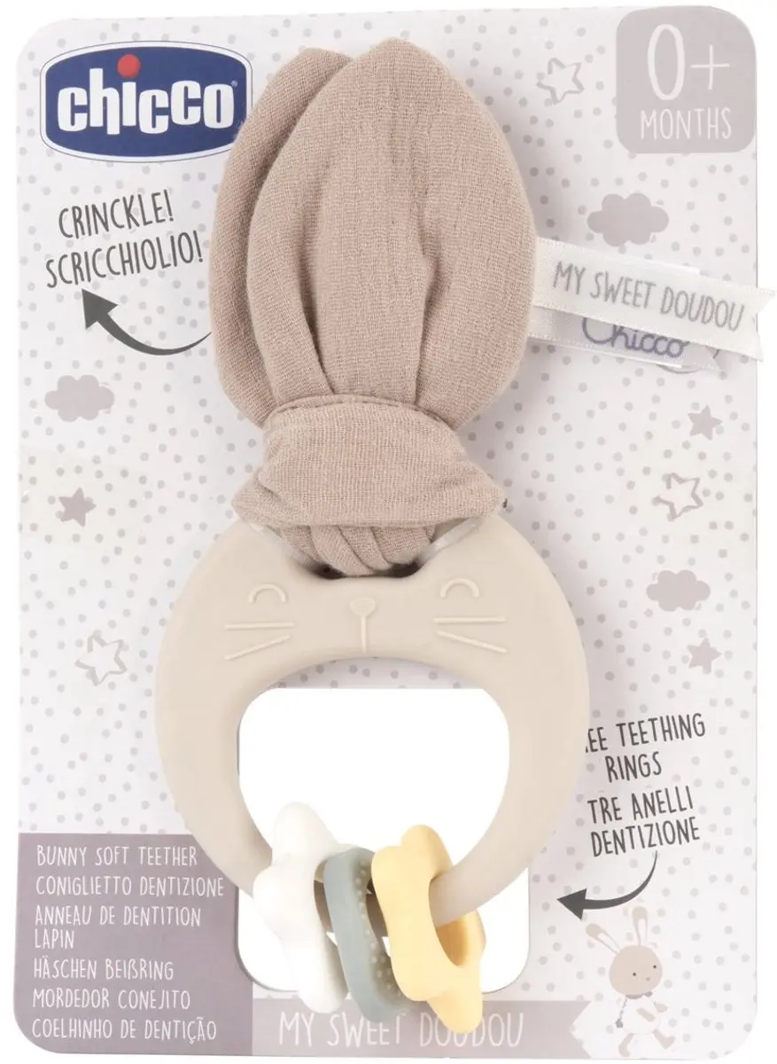 Chicco My Sweet Doudou Bijtring Konijn - 4 Stuks
