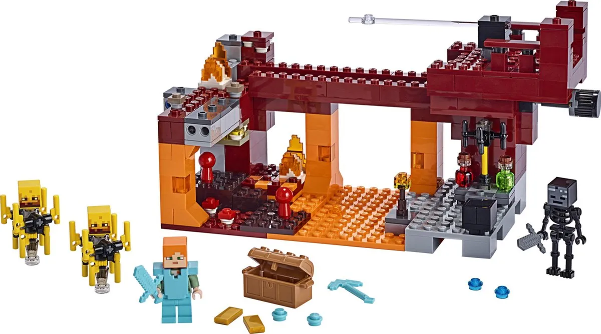 LEGO Minecraft De Blaze Brug 21154 - 372 Stukken