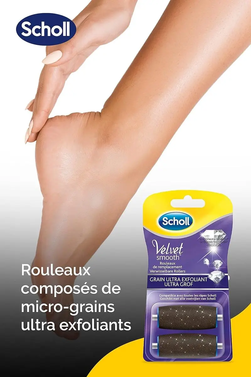 Scholl Velvet Smooth Eeltverwijderaar - 1x Batterij - Wit & Roze - afbeelding 6 van 6