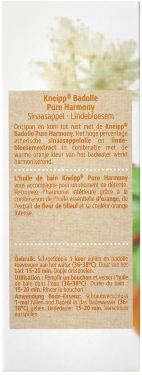 Kneipp Badolie Oranje Lindebloesem 100ml - 25 Stuks