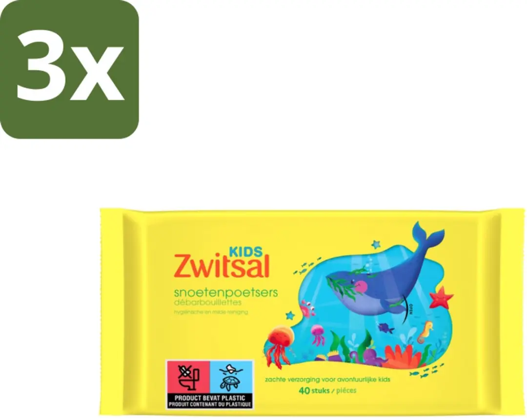 Zwitsal Kids Snoetenpoetsers 120 Doekjes