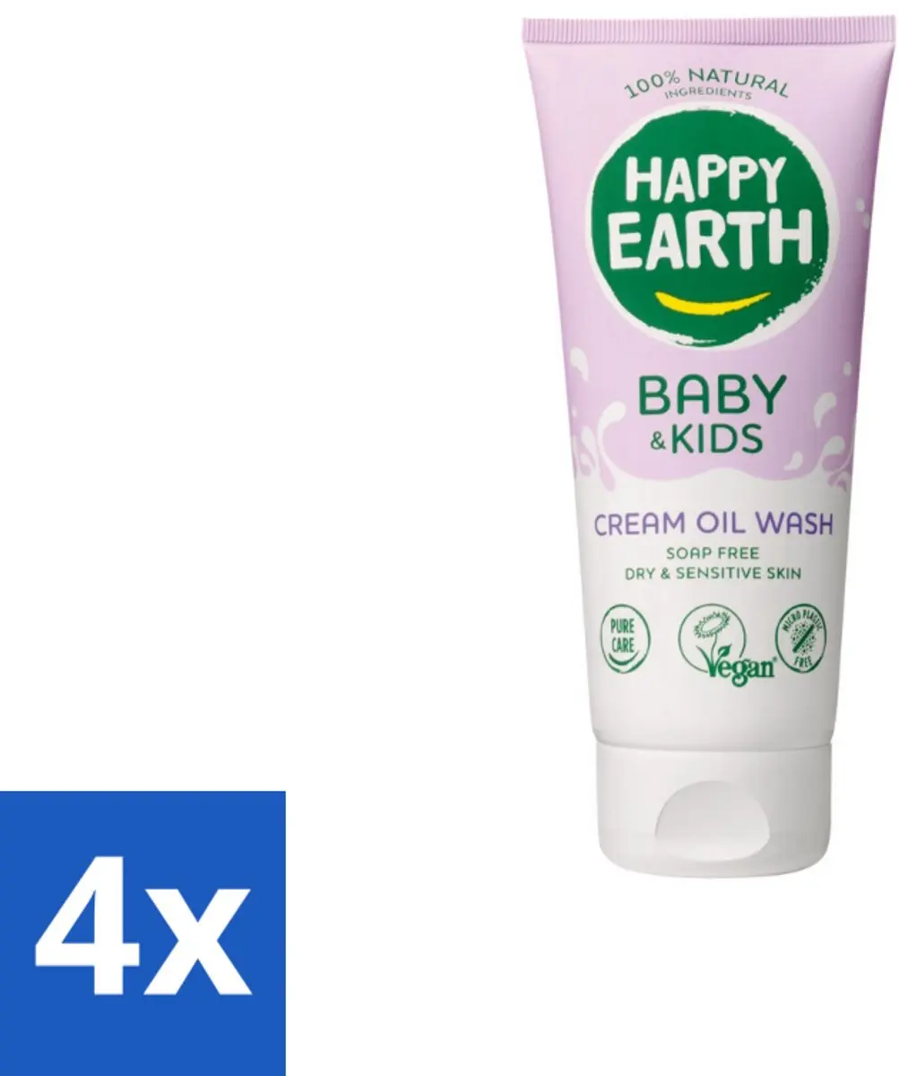 Happy Earth Cream Oil Wash Baby & Kids 200ml