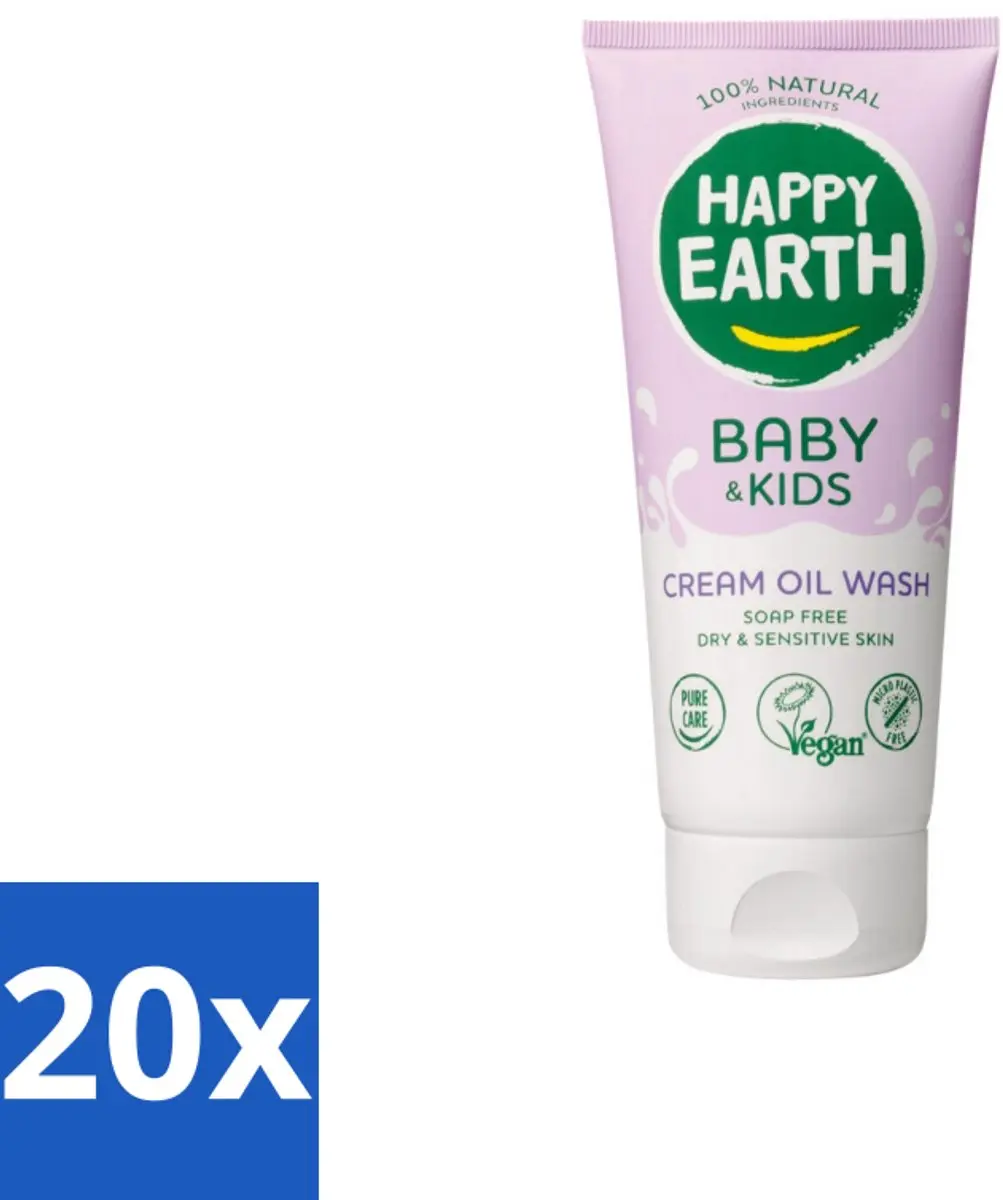 Happy Earth Cream Oil Wash Babyolie 200ml