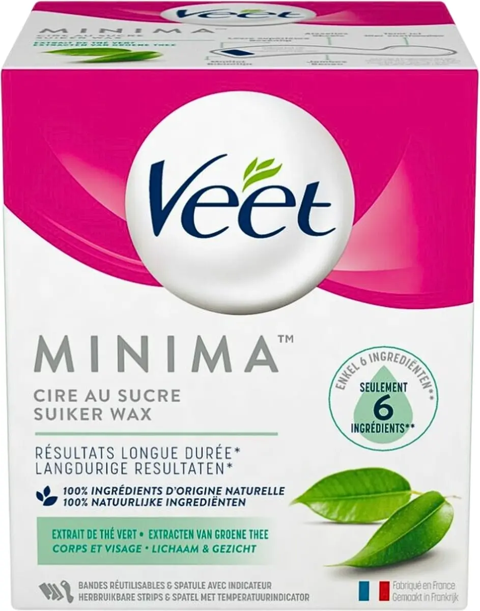 Veet Warme Wax Minima Groene Thee 250ml - 15 Stuks