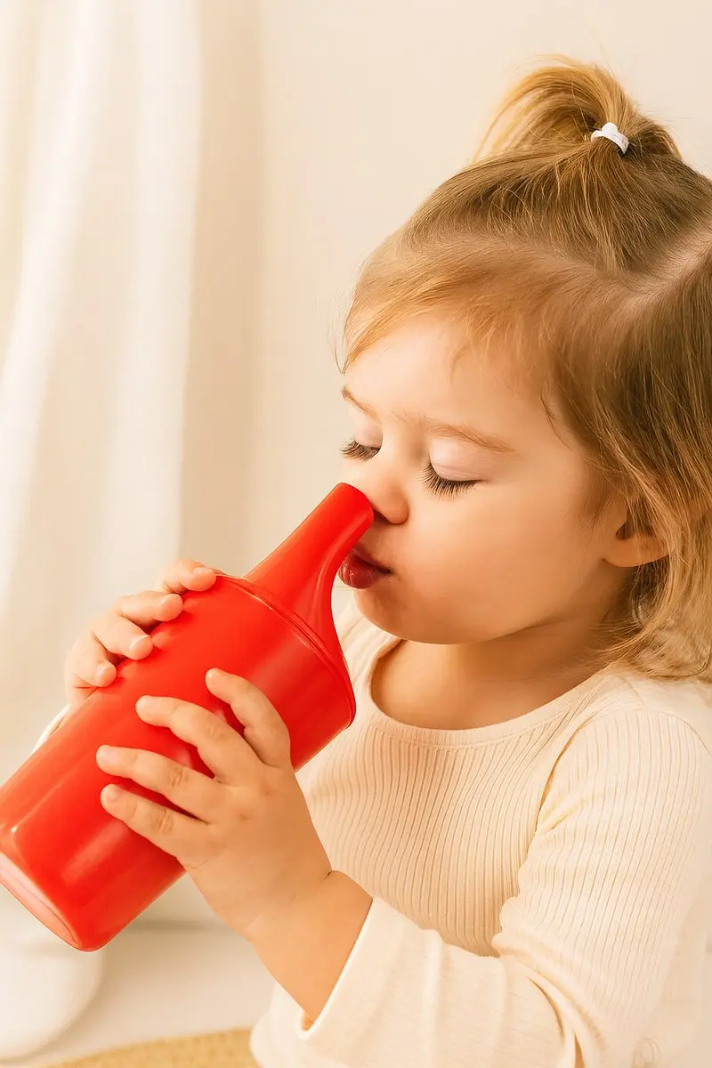 Vitility Drinkbeker met Tuit 250ml - Rood