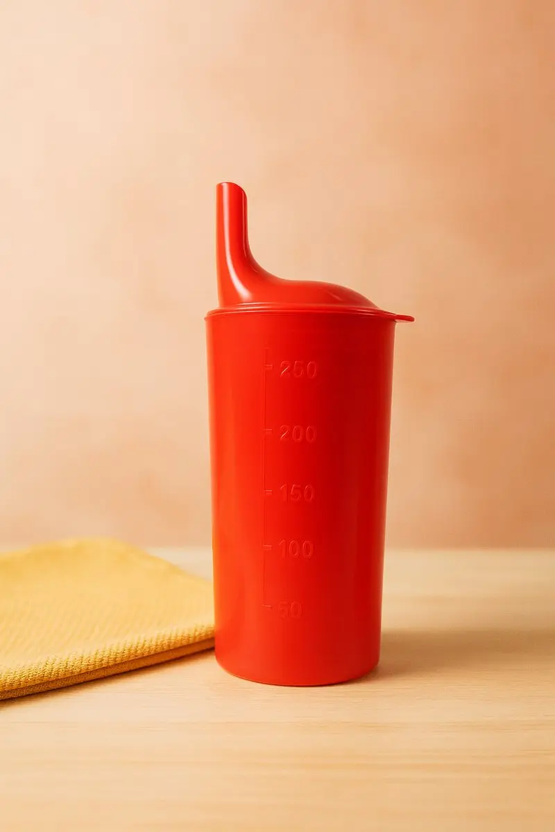 Vitility Drinkbeker met Tuit 250ml - Rood - afbeelding 6 van 6