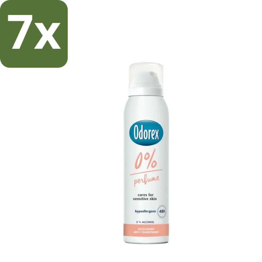 Odorex Deodorant Spray 0% Parfum 150ml - 7 Stuks