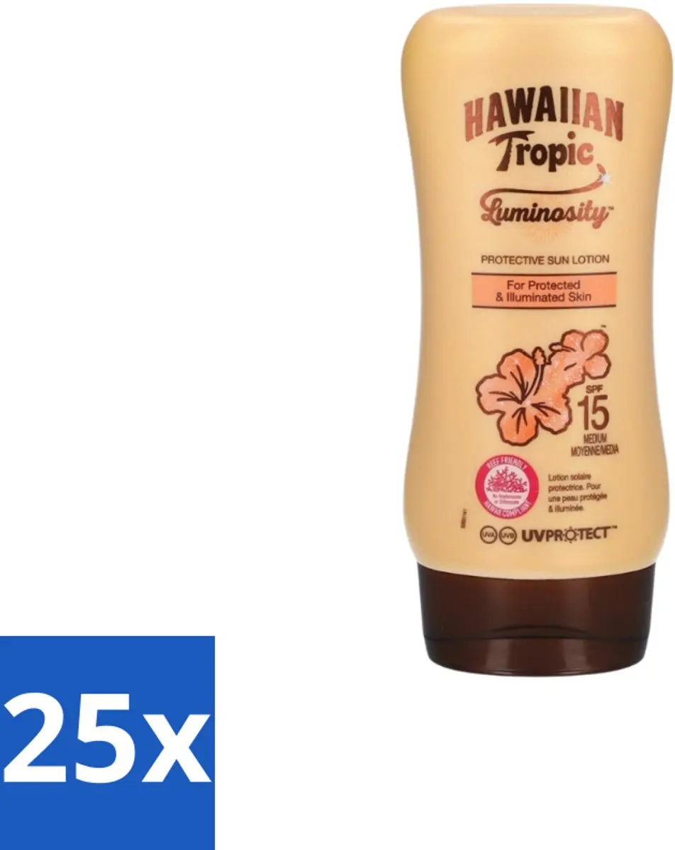 Hawaiian Tropic Luminosity Medium SPF15 Zonnebrandlotion 180ml
