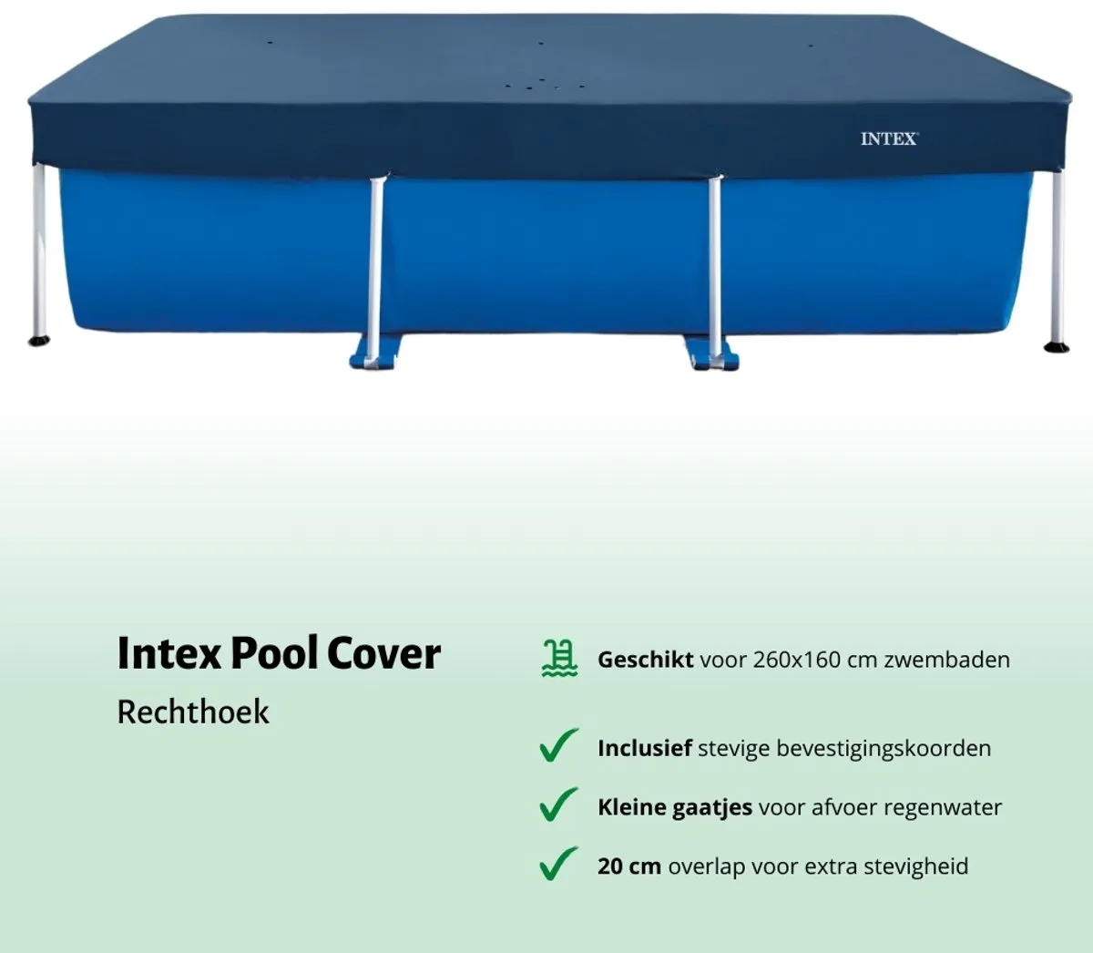 Intex Zwembad Afdekzeil 280x240cm - Donkerblauw