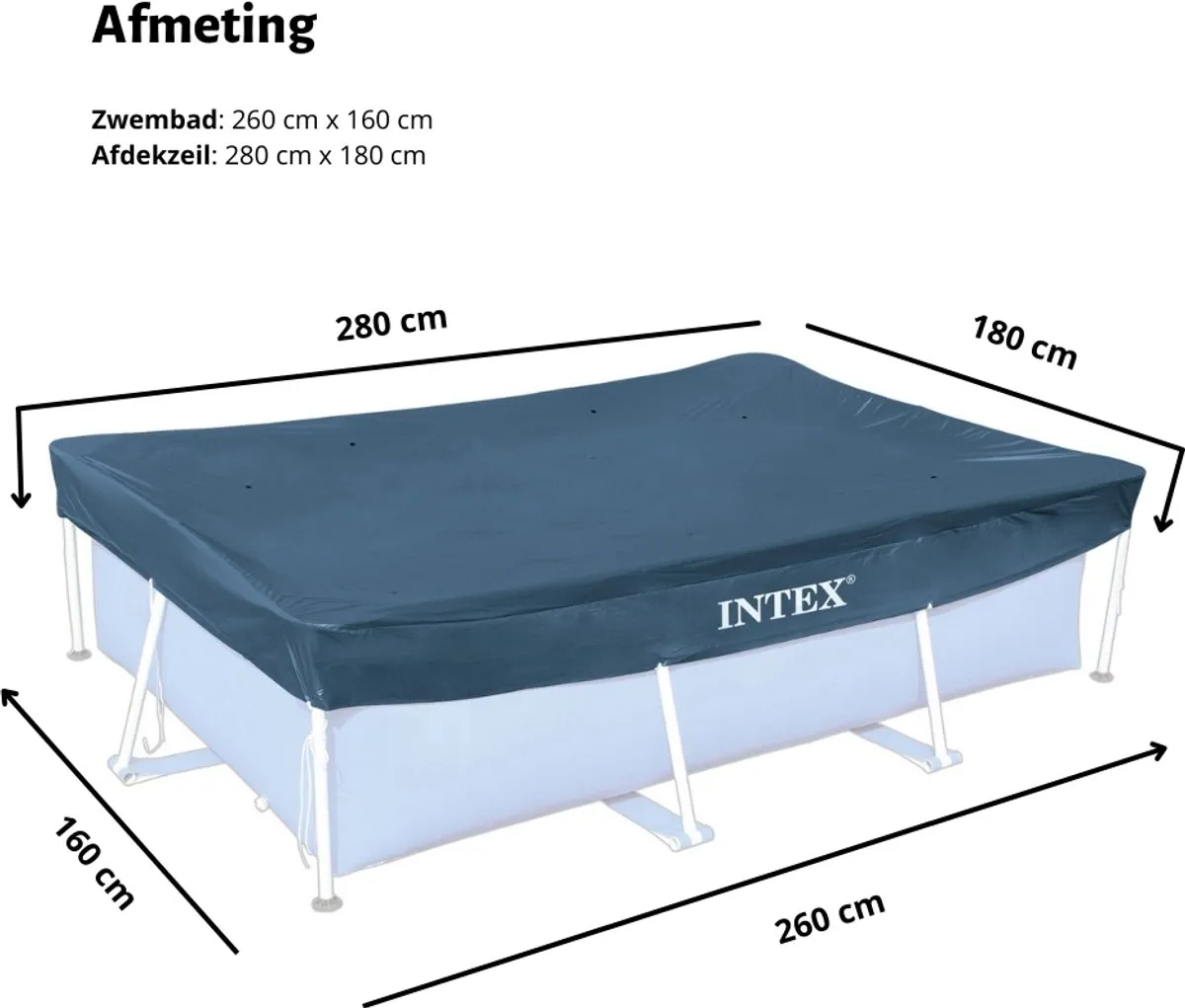 Intex Zwembad Afdekzeil 280x240cm - Donkerblauw