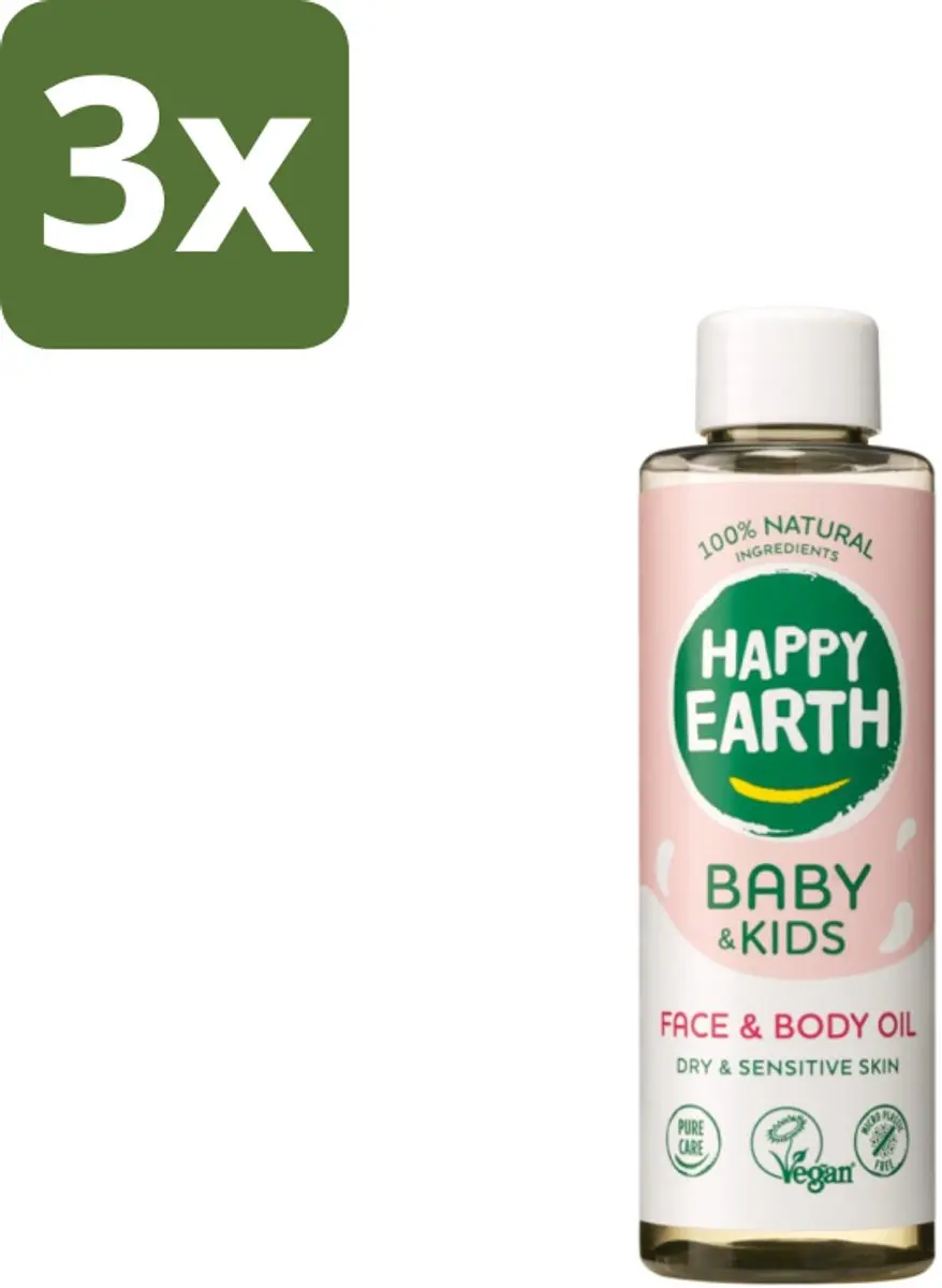 Happy Earth Baby & Kids Gezichts- en Lichaamsolie 150ml