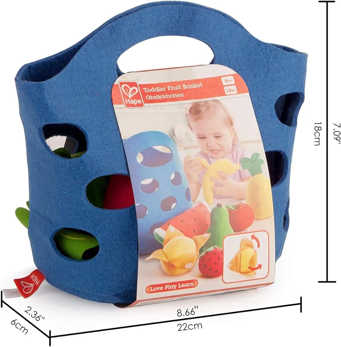Hape Fruitmandje Peuters - Veelkleurig