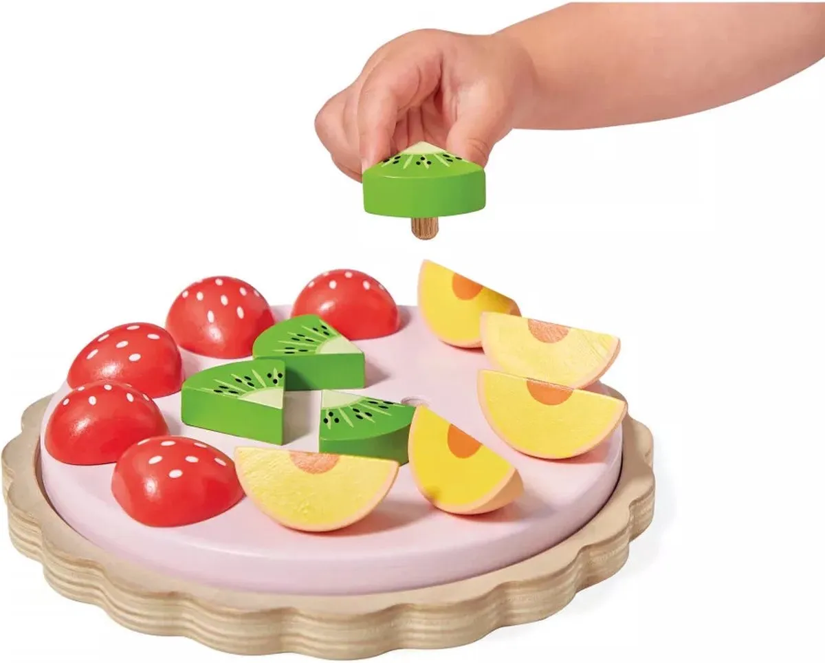 Janod Mijn Eerste Fruittaart Houten Speelset - 15-delig