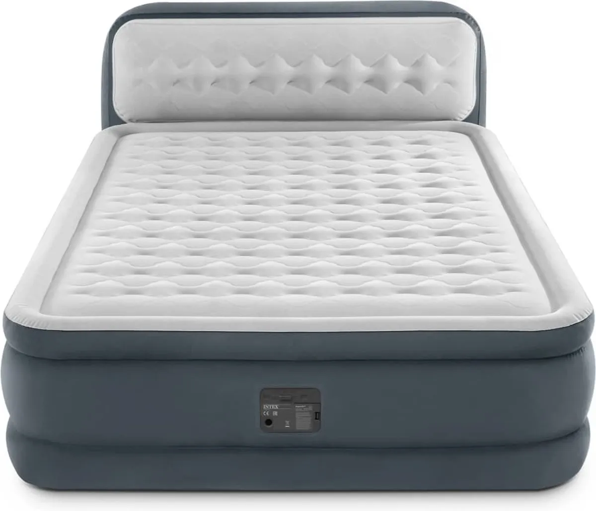 Intex Dura-Beam Deluxe Ultra Plush Luchtbed Queen 86cm - Grijs