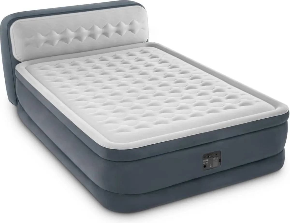 Intex Dura-Beam Deluxe Ultra Plush Luchtbed Queen 86cm - Grijs