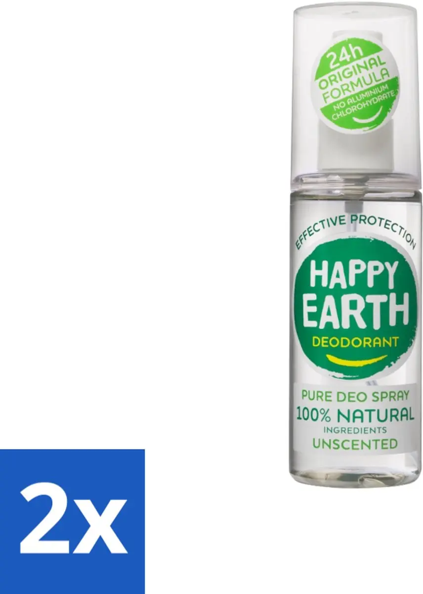 Happy Earth Deodorant Spray Unscented 100ml
