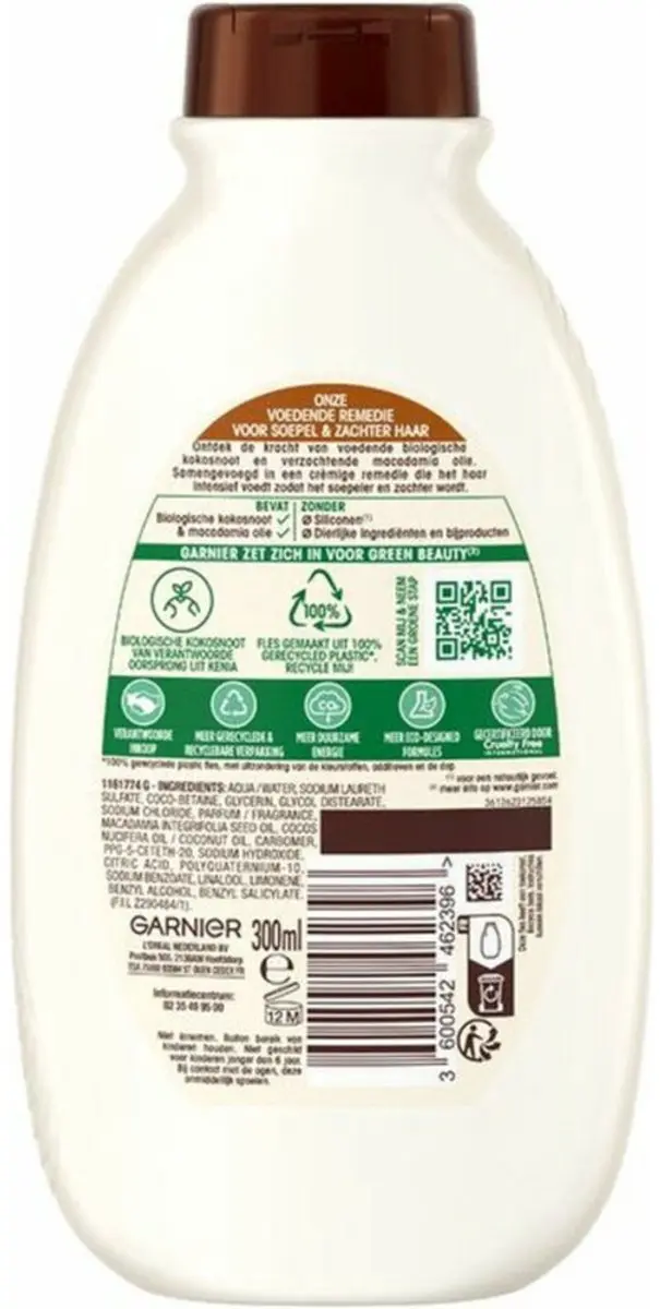 Garnier Loving Blends Kokosmelk & Macadamia Shampoo 300ml - 7 Stuks