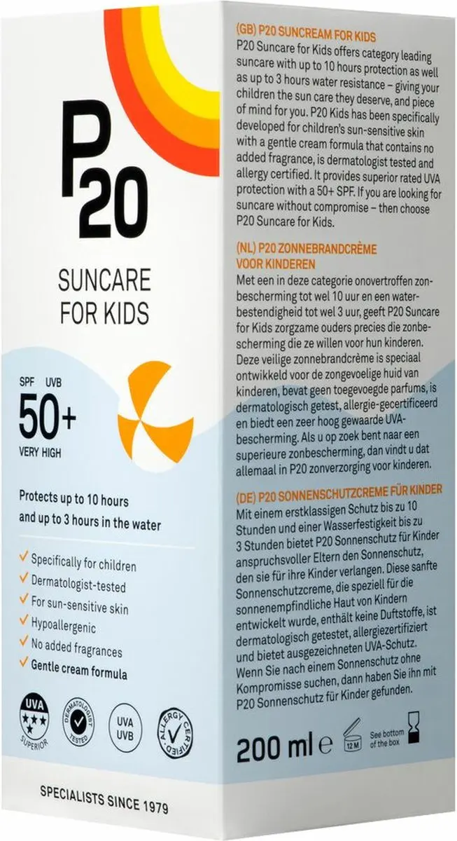 P20 Kids Zonnebrand Lotion SPF 50+ - 2x200ml