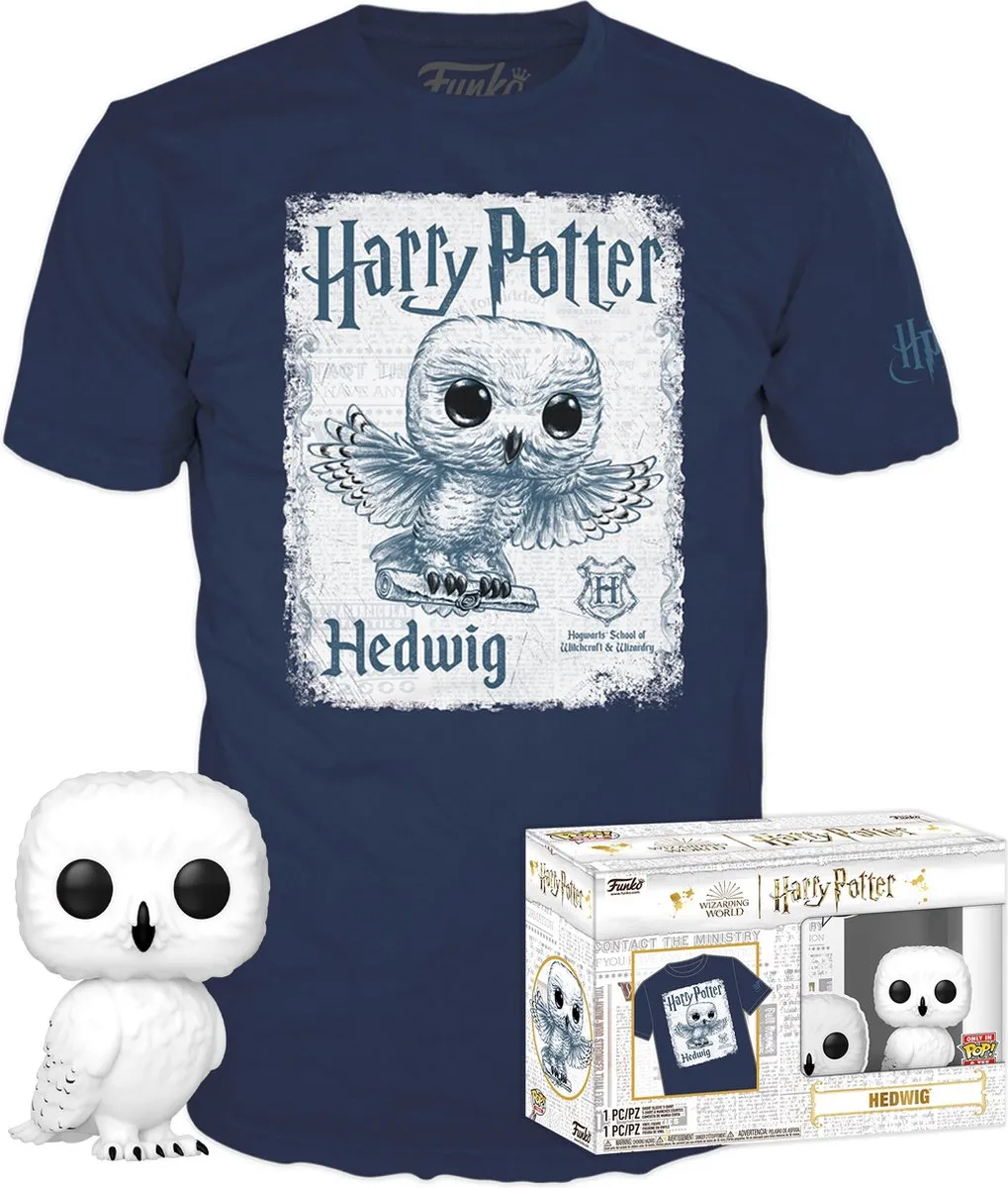 Funko Harry Potter POP! Hedwig Verzamelfiguur & T-shirt Set L