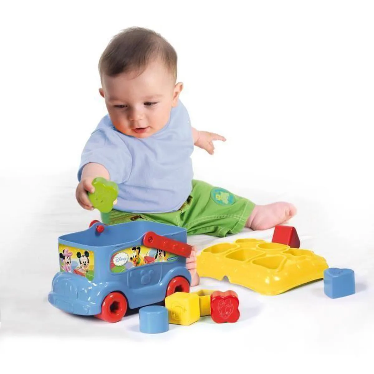 Clementoni Mickey Mouse Vormenbus Blokkendoos - 10+ Maanden - Multicolor
