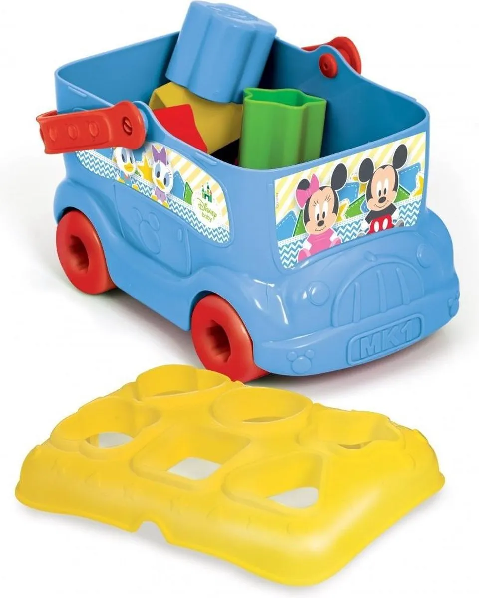 Clementoni Mickey Mouse Vormenbus Blokkendoos - 10+ Maanden - Multicolor