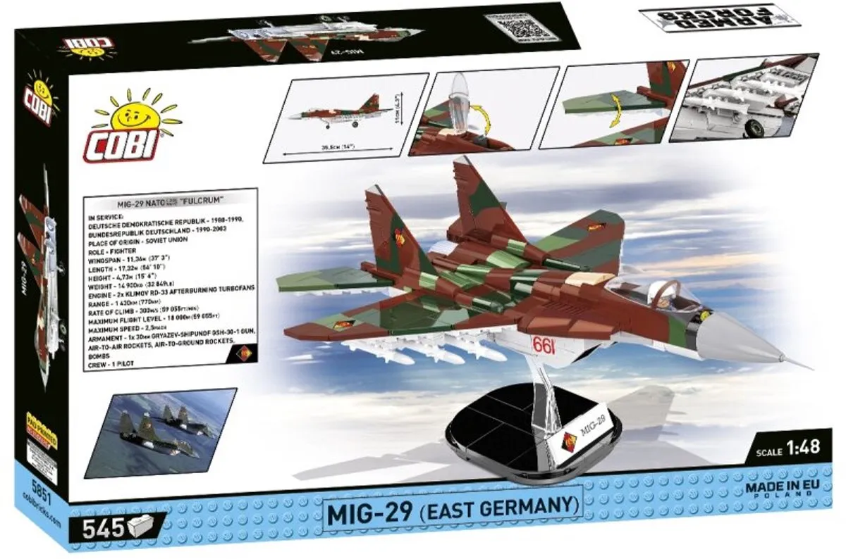 Cobi MiG-29 5851 - 545 Onderdelen - Meerkleurig