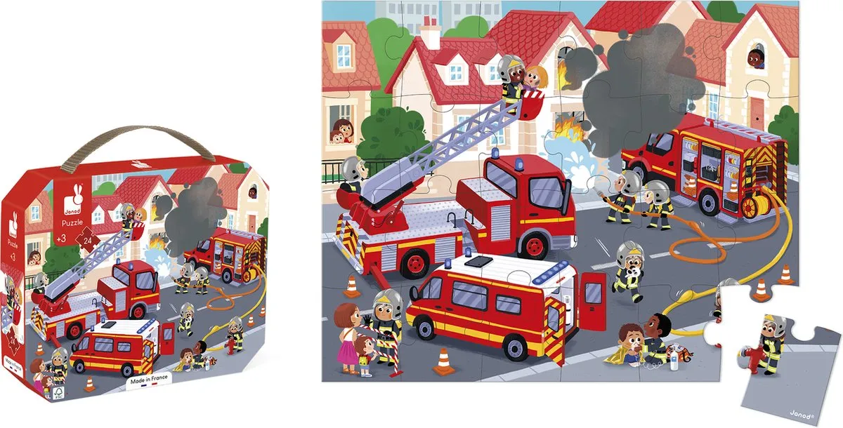 Janod Puzzel De Brandweer 24 Stuks - MPN 2605