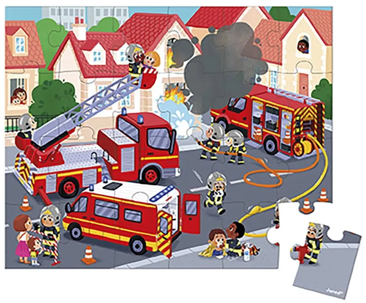 Janod Puzzel De Brandweer 24 Stuks - MPN 2605 - afbeelding 6 van 6