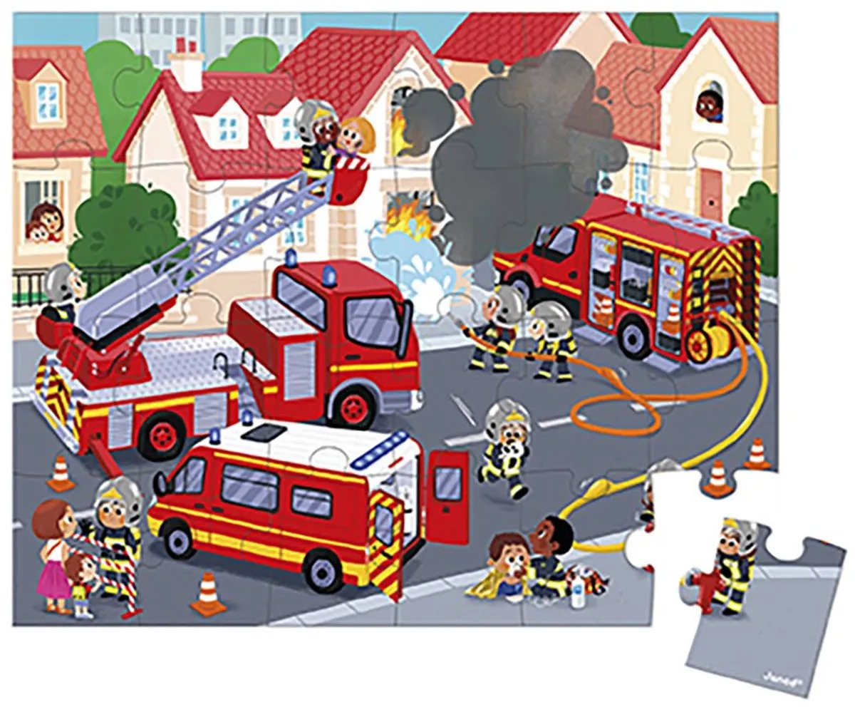 Janod Puzzel De Brandweer 24 Stuks - MPN 2605