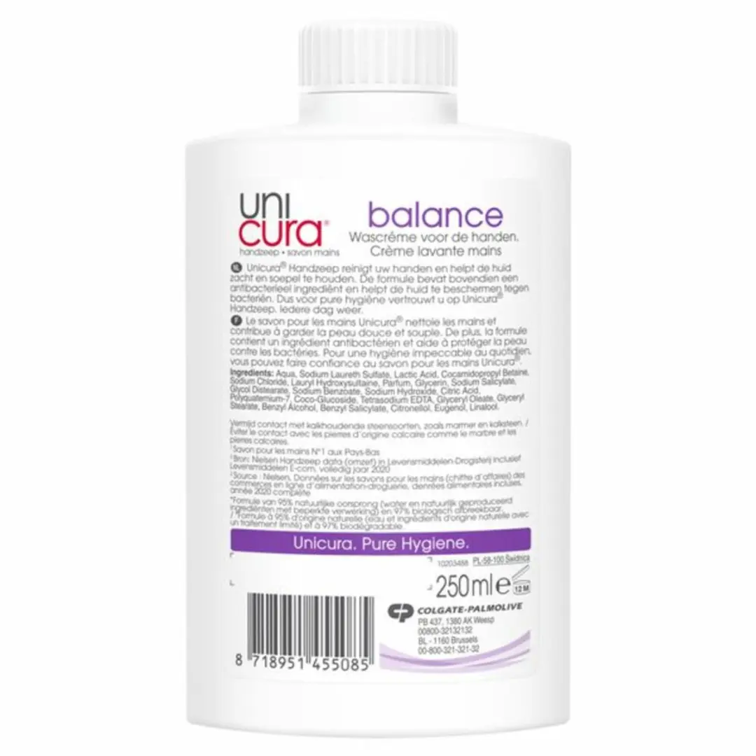 Unicura Vloeibare Zeep Navulling Balans 250ml - 20 Stuks