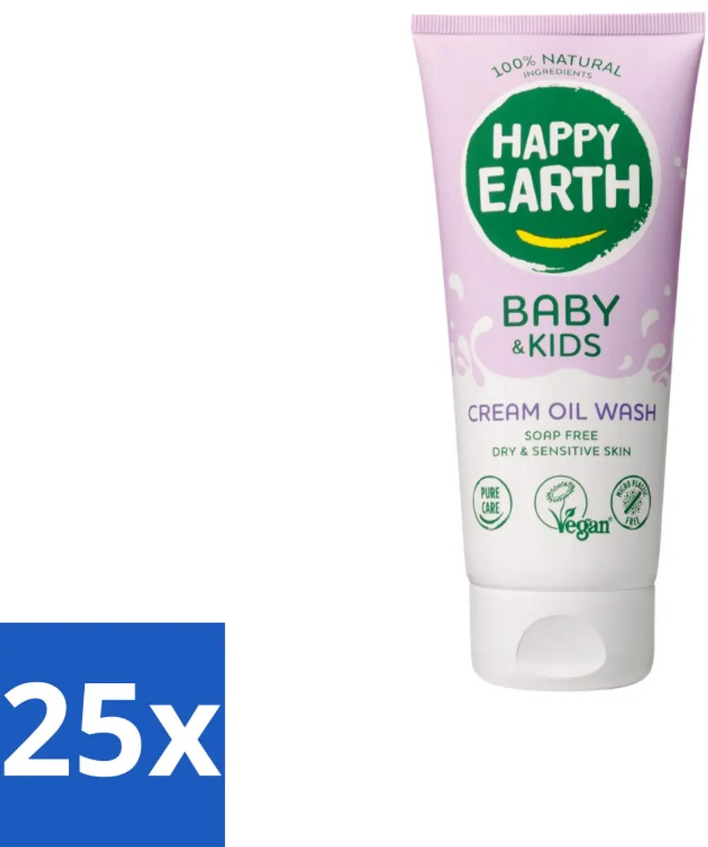 Happy Earth Cream Oil Wash Babyolie 200ml