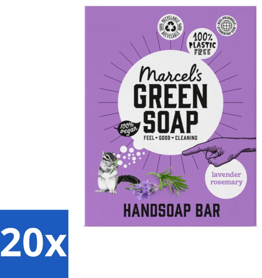 Marcel's Green Soap Handzeep Bar Lavendel & Rozemarijn 20 Stuks