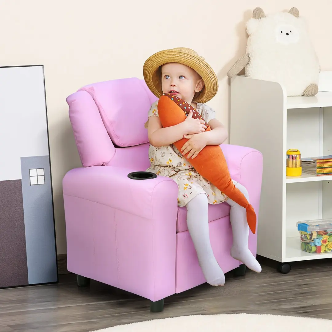 Homcom Kinderfauteuil Mini Roze